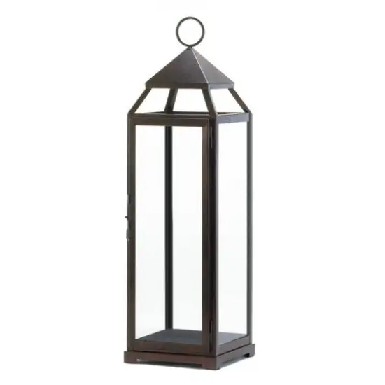 25'' Bronze Contemporary Lantern {1}