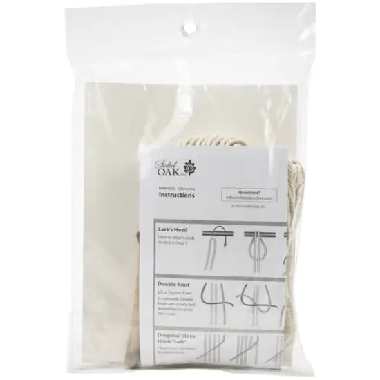 Solid Oak Make-ram&eacute;&trade; Chevrons Mini Macram&eacute; Wall Hanging Kit {3}