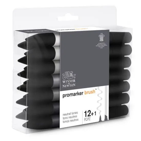 Winsor & Newton&reg; 13 Neutral Promarker Brush&trade; Set {5}