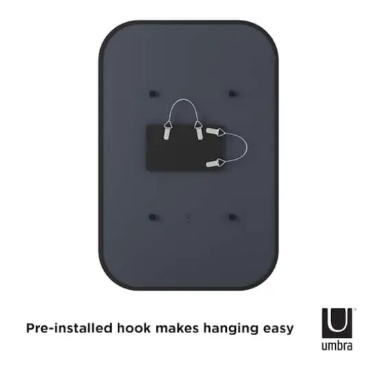 Umbra 36" Black Hub Rectangular Mirror {3}