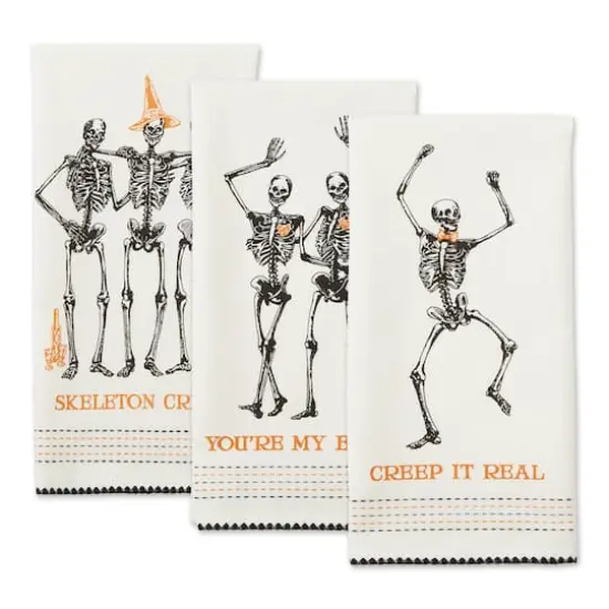 DII&reg; Skeletons Printed Dishtowel Set {3}
