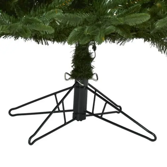 7ft. Pre-Lit Oregon Spruce Artificial Christmas Tree with Multifunction Warm White Microdot LED Lights with Instant Connect Technology {6}