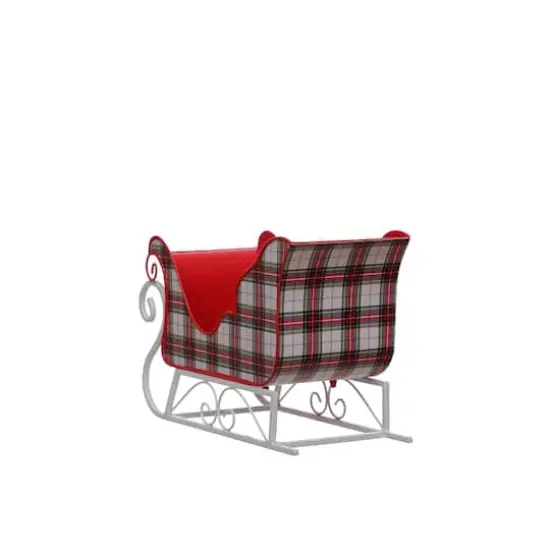 13.5" Plaid Sleigh Tabletop D&eacute;cor by Ashland&reg; {4}