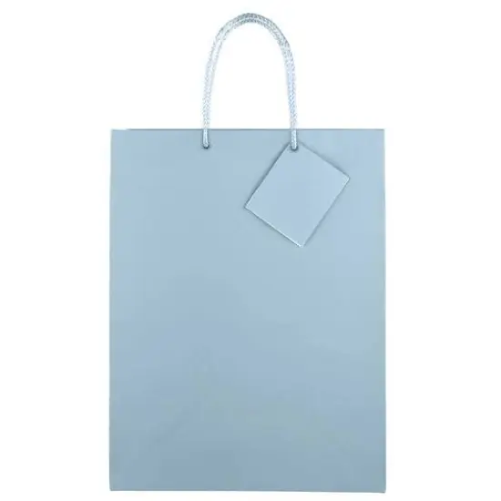 JAM Paper Large Glossy Gift Bags, 100ct. Baby Blue {4}