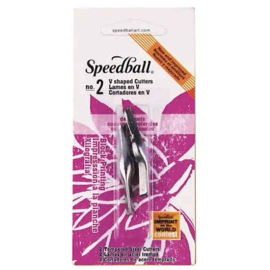 Speedball&reg; No. 2 V-Shaped Gouge Linoleum Cutter, 2ct. {1}