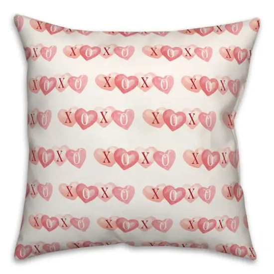 XOXO Hearts Pattern Throw Pillow {3}