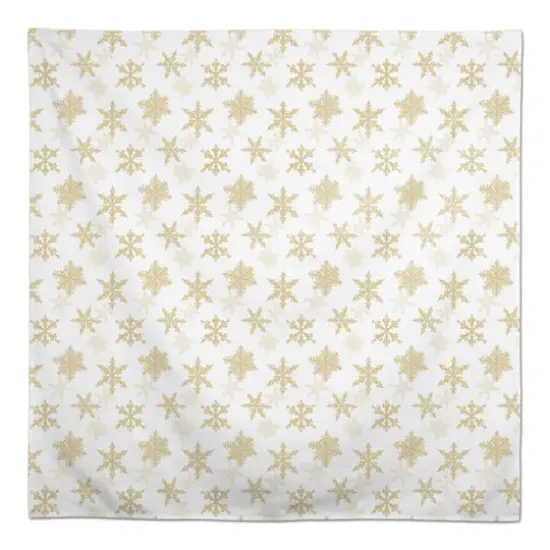 58" Cream Snowflakes Tablecloth {1}