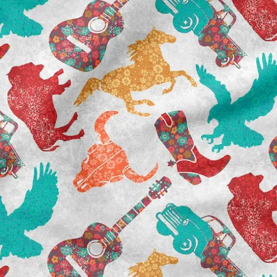 Fabric Editions White Southwest Sunset Cotton Fabric {5}