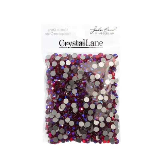 John Bead Crystal Lane SS20 Round Flatback Czech Crystals, 1,440ct. Siam AB {4}