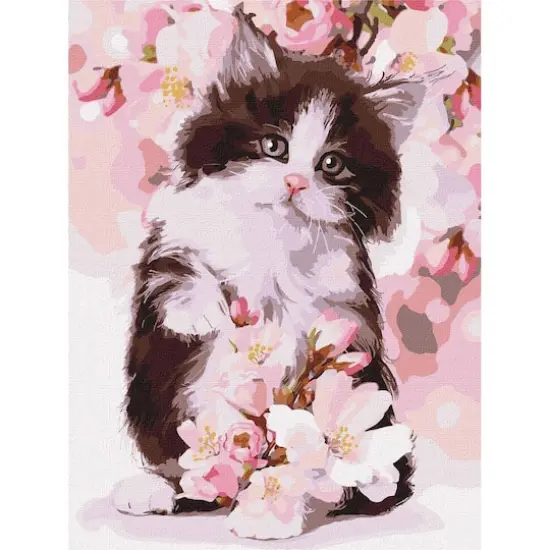 Ideyka Fluffy Kitten Painting by Numbers Kit {1}