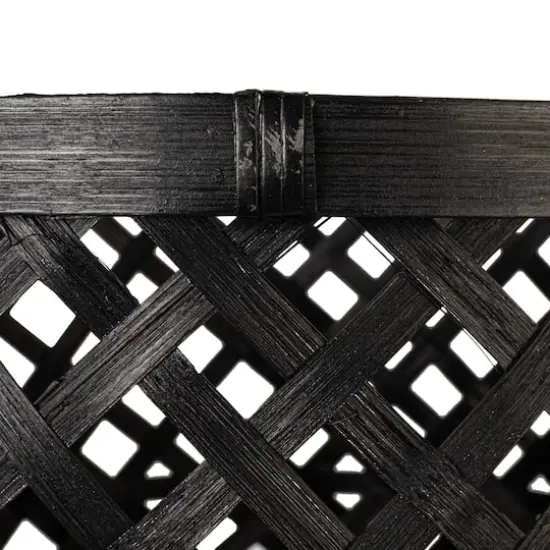 Hello Honey&reg; Black Woven Bamboo Basket Set {5}