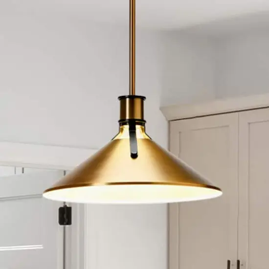 Hello Honey&reg; 4.4ft. Metal Ceiling Light Brushed Bronze and Black {5}