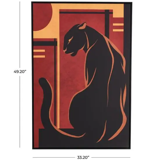 Red & Orange Leopard Framed Wall Art {7}