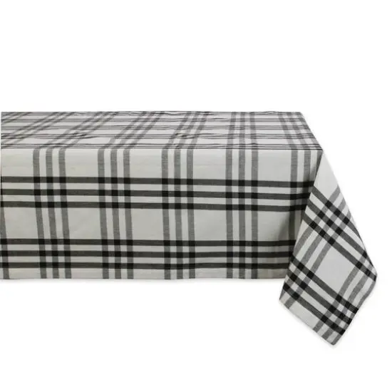 DII&reg; Black & White Homestead Plaid Tablecloth {1}