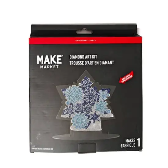 8" x 7.75" Snowflake Diamond Art Table Topper Kit by Make Market&reg; {5}