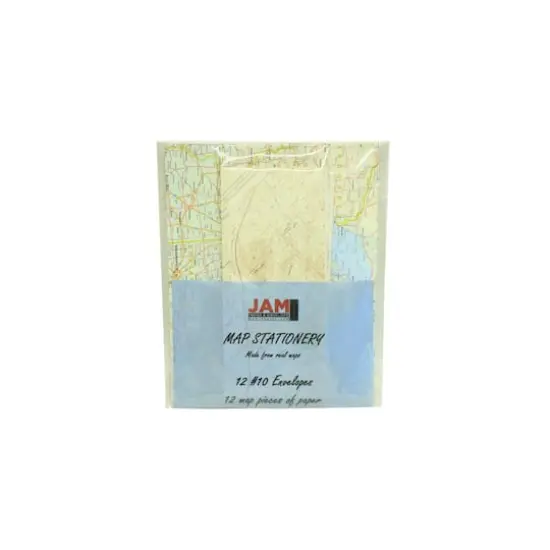 JAM Paper Assorted Map Designs Business Stationery Set {1}
