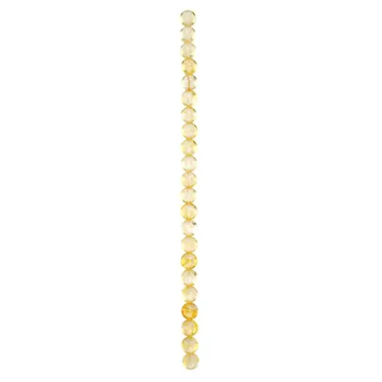 Yellow Faceted Citrine Coin Beads by Bead Landing&trade; {4}