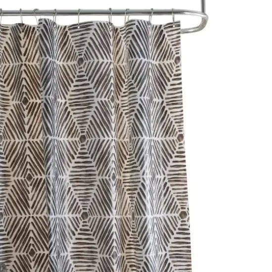 Bath Bliss Black & White Abstract Design PEVA Shower Curtain {1}