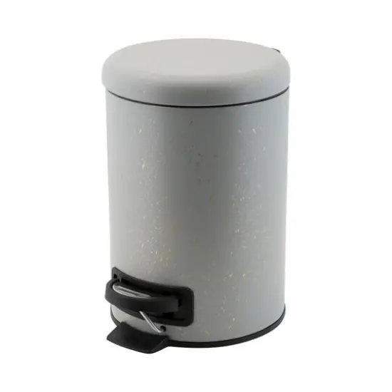 Elle D&eacute;cor Gray Speckled Design 3 Liter Step Bin with Lid Trash Can {1}