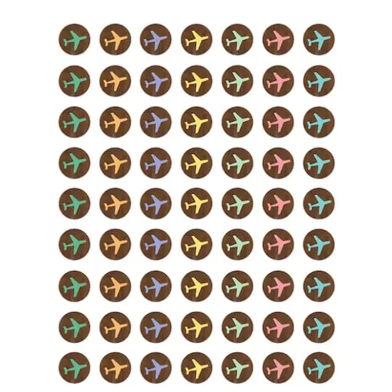 Teacher Created Resources Mini Travel the Map Airplanes Stickers, 12 Packs of 378 {1}
