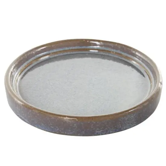 Blue Geometric Oval Patterned Ceramic Planter Set {6}