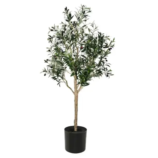 5ft. Potted Artificial Green Olive Tree {1}