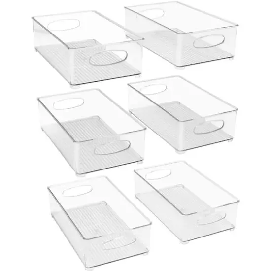 Sorbus Medium Clear Fridge & Pantry Storage Bins {4}