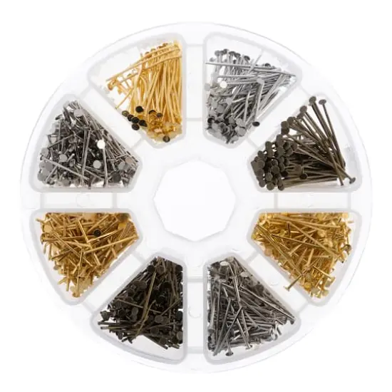 John Bead Head Pins Assortment Round 8 Slot Jewelry Findings & Making Kit, 1030ct. {1}