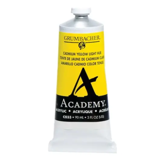 Grumbacher&reg; Academy&reg; Acrylic Paint, 3oz. C033 Cadmium Yellow Light {1}