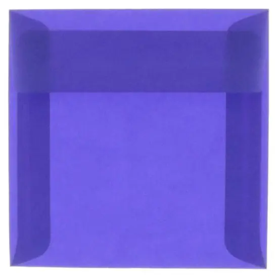 JAM Paper 6" x 6" Translucent Vellum Invitation Envelopes, 25ct. Primary Blue {1}