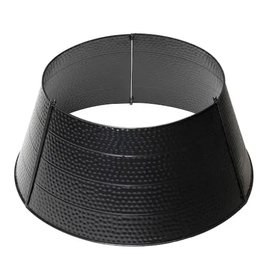 Glitzhome&reg; 26" Hammered Metal Tree Collar Black {1}