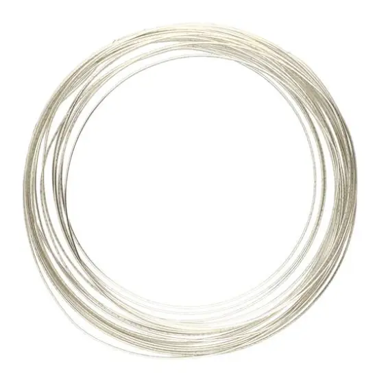 The Beadsmith® Wire Elements™ 21 Gauge Tarnish Resistant Half Round Soft Temper Wire, 4yd. Silver {1}