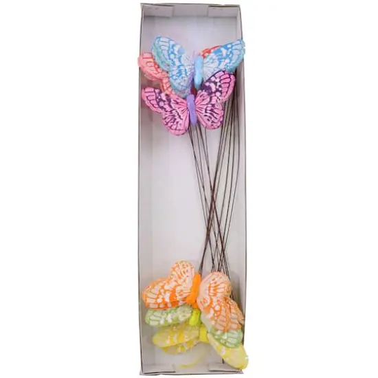 Reliant 4" Assorted Pastel Glitter Butterflies, 12ct. {1}