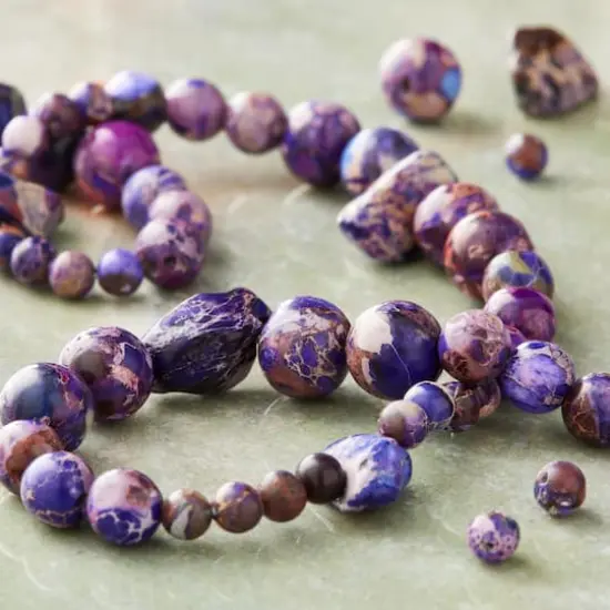 Dark Purple Jasper Semi-Precious Beads Value Pack by Bead Landing&trade; {3}