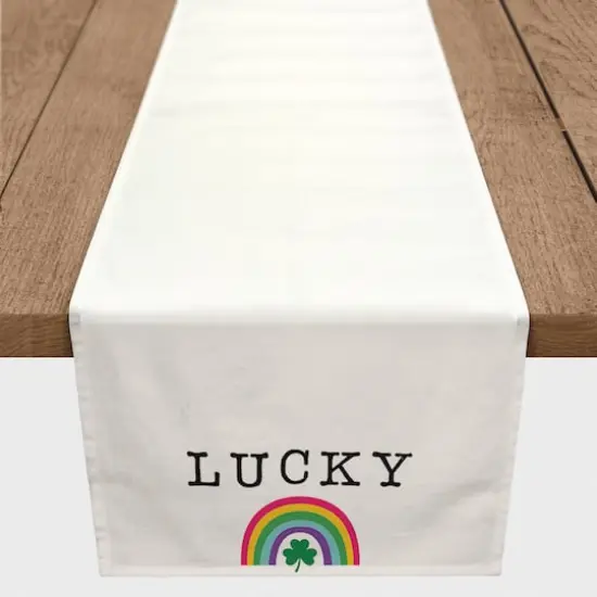 Lucky Rainbow 2 16" x 90" Poly Twill Table Runner {4}