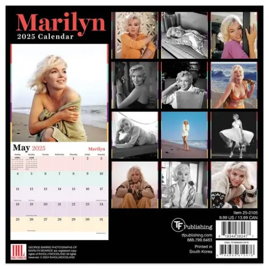 TF Publishing 2025 Marilyn Monroe Mini Calendar {3}