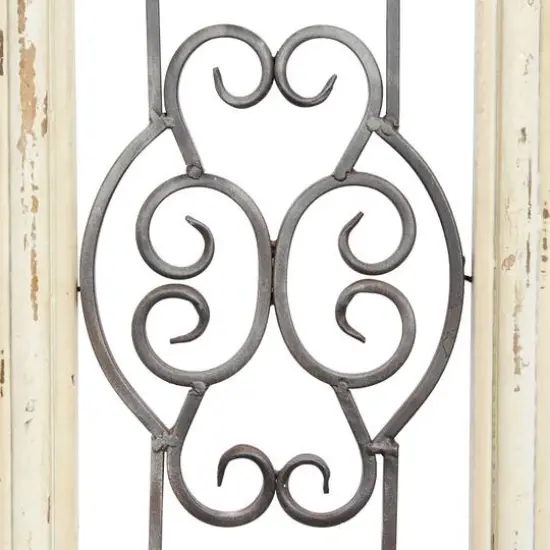25" White Farmhouse Ornamental Wood & Metal Wall D&eacute;cor {7}