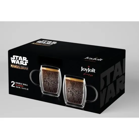 JoyJolt® Star Wars™ 5.4oz. Mandalorian The Child All Around Glass Mug Set, 2ct. {7}