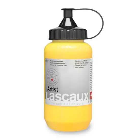 Lascaux Artist Acrylic Paint, 390mL 112 Cadmium Yellow Light {4}