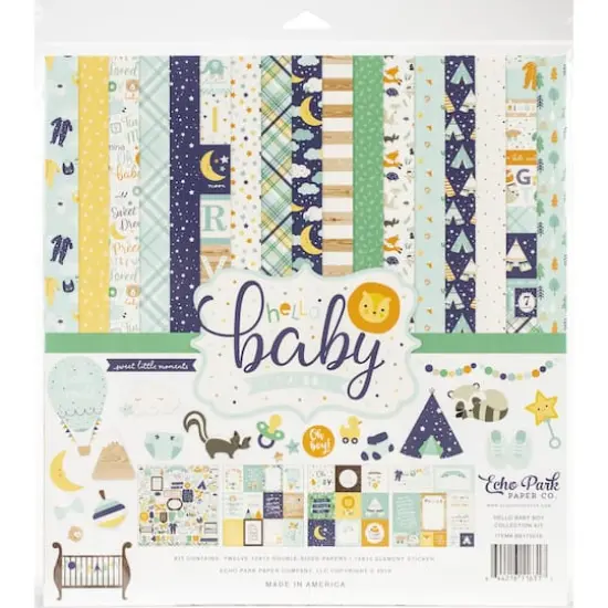 Echo Park&trade; Hello Baby Boy Collection Kit, 12" x 12" {1}