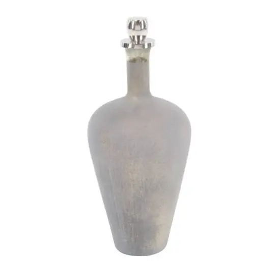 28" Silver Glass Modern Decorative Bottle {1}