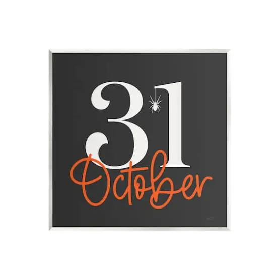 Stupell Industries 31 October Halloween Date Wall Plaque Art {1}
