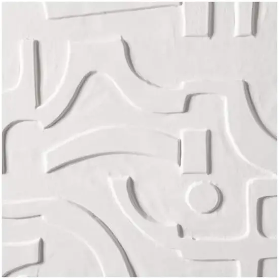 CosmoLiving by Cosmopolitan White Wood Intricately Carved Geometric Wall Decor 32" x 2" x 32" {4}
