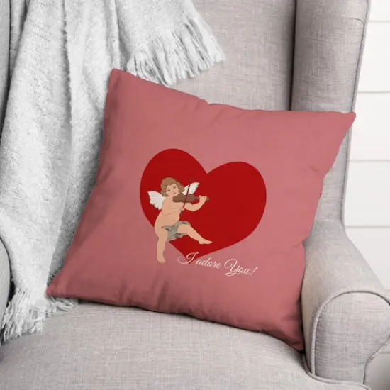 Cupid Heart 18" x 18" Throw Pillow {3}