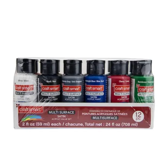 Basic Colors Premium Satin Acrylic Set by Craft Smart&reg; {5}