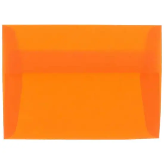 JAM Paper A2 Translucent Vellum Invitation Envelopes, 25ct. Orange {1}