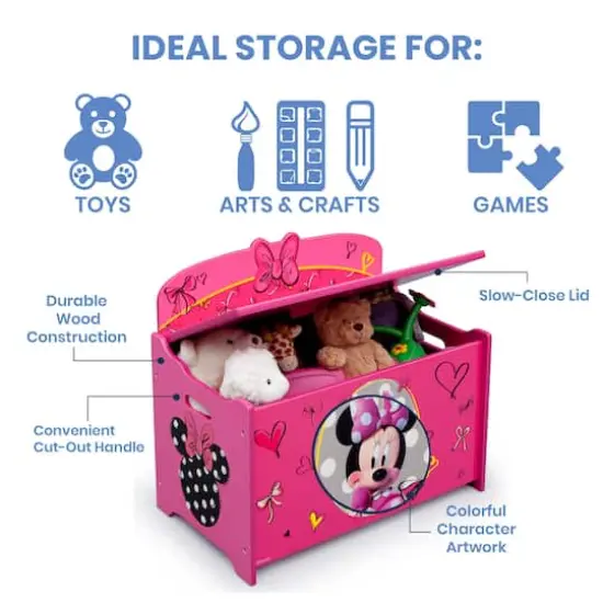 Delta Children Minnie Mouse Deluxe Toy Box {5}