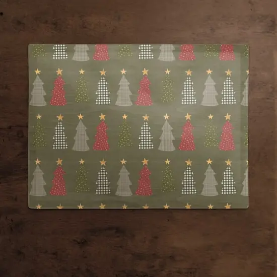 Green Tree Pattern Cotton Twill Placemat {3}