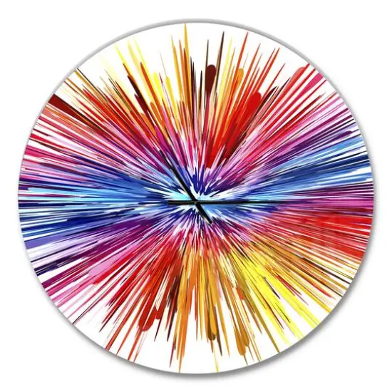 Designart 'Color Explosion Modern Wall Clock {1}