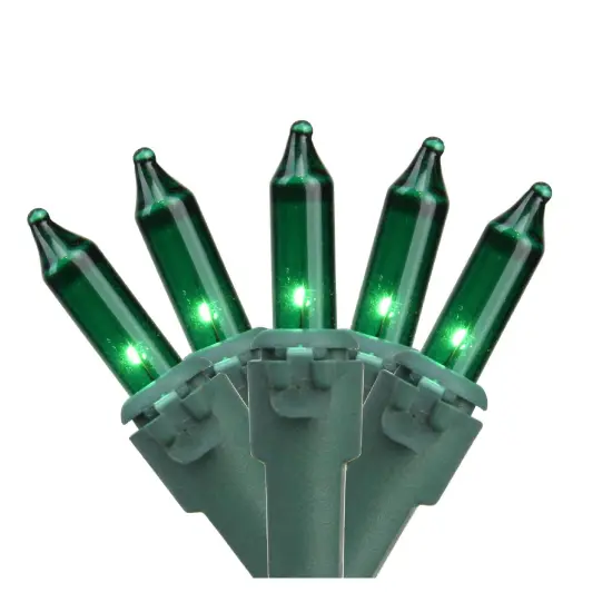 100 ct. Green Mini Commercial Grade Mini String Lights {1}